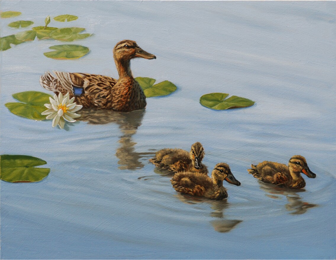 Mama Mallard and Family by Mary Louise Holt